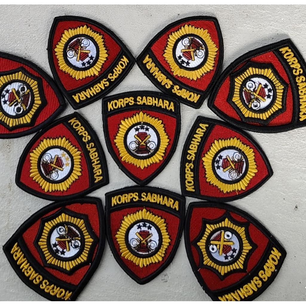 Atribut Polri Logo dan roda sabhara Bordir timbul