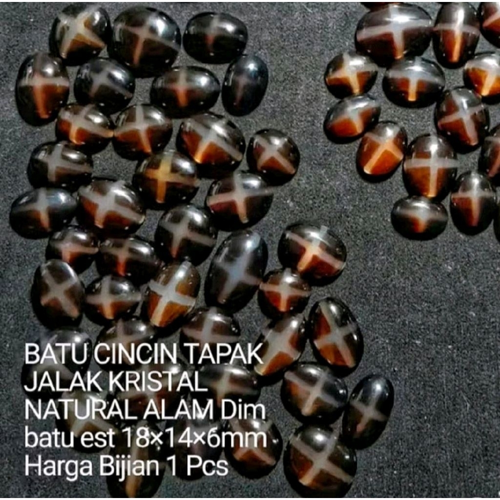 BATU CINCIN TAPAK JALAK KRISTAL NATURAL ALAM