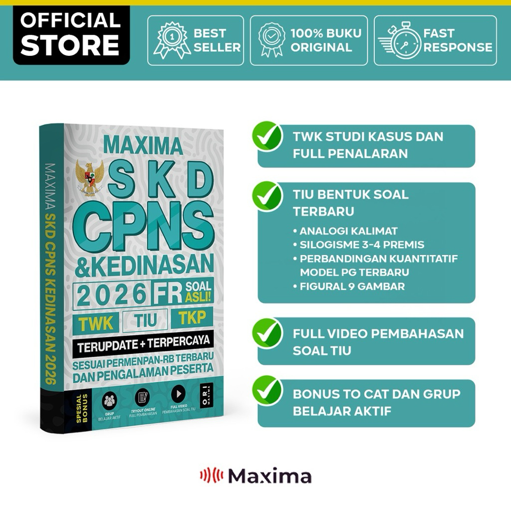 BUKU MAXIMA SKD CPNS DAN KEDINASAN 2026