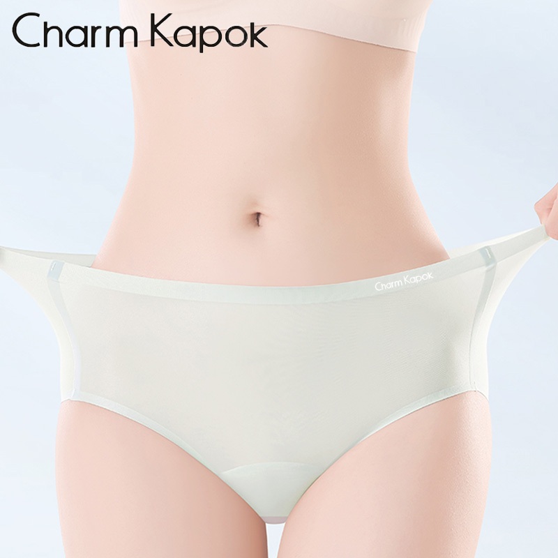 Charm Kapok 4PCS CD Celana dalam wanita Bahan Nylon Elastis Jumbo Lapisan katun murni Es Sutra CD BK