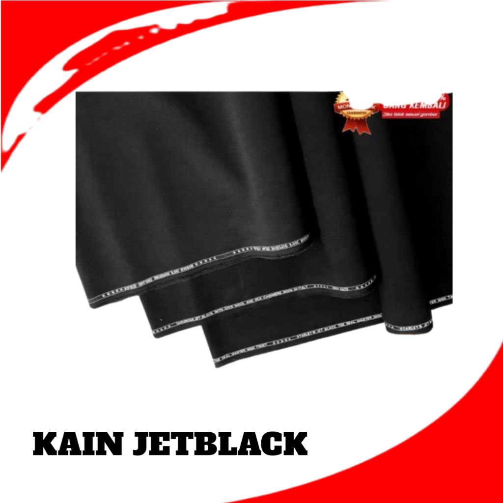 jetblack kain bahan jas celana rock eceran / meteran
