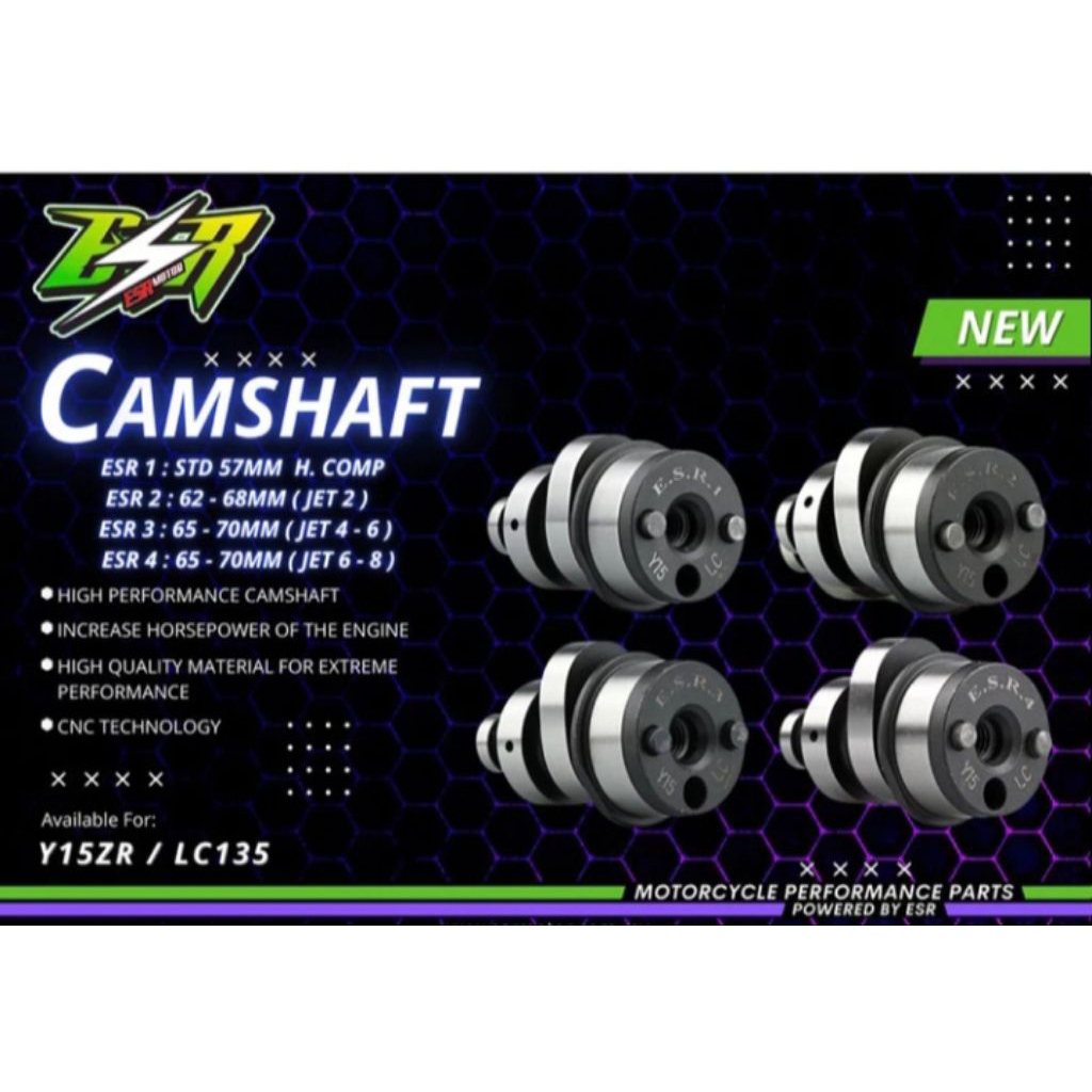 ESR CAMSHAFT/ NOKEN AS MX KING & MX135 DIJAMIN ORIGINAL 100%