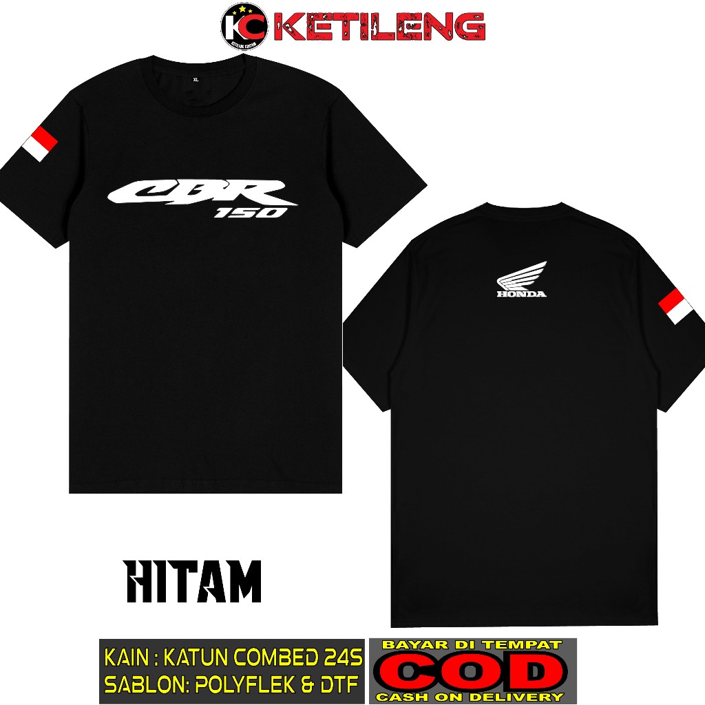 KAOS HONDA CBR OLD 150 M1 BAHAN COTTON COMBED 24S TEBAL ADEM BISA COD KAOS DISTRO KAOS KEREN