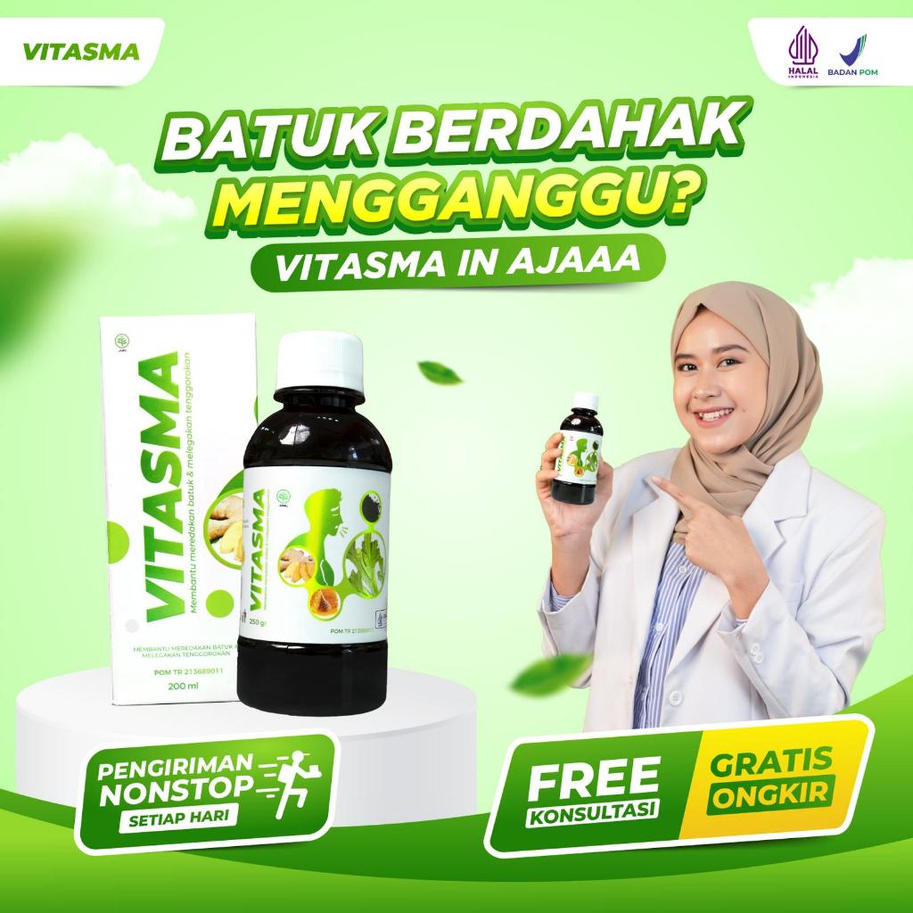 VITASMA - Obat Batuk Sakit Tenggorokan Madu Vitasma Bronkhitis Batuk Menahun Sesak Nafas Asma