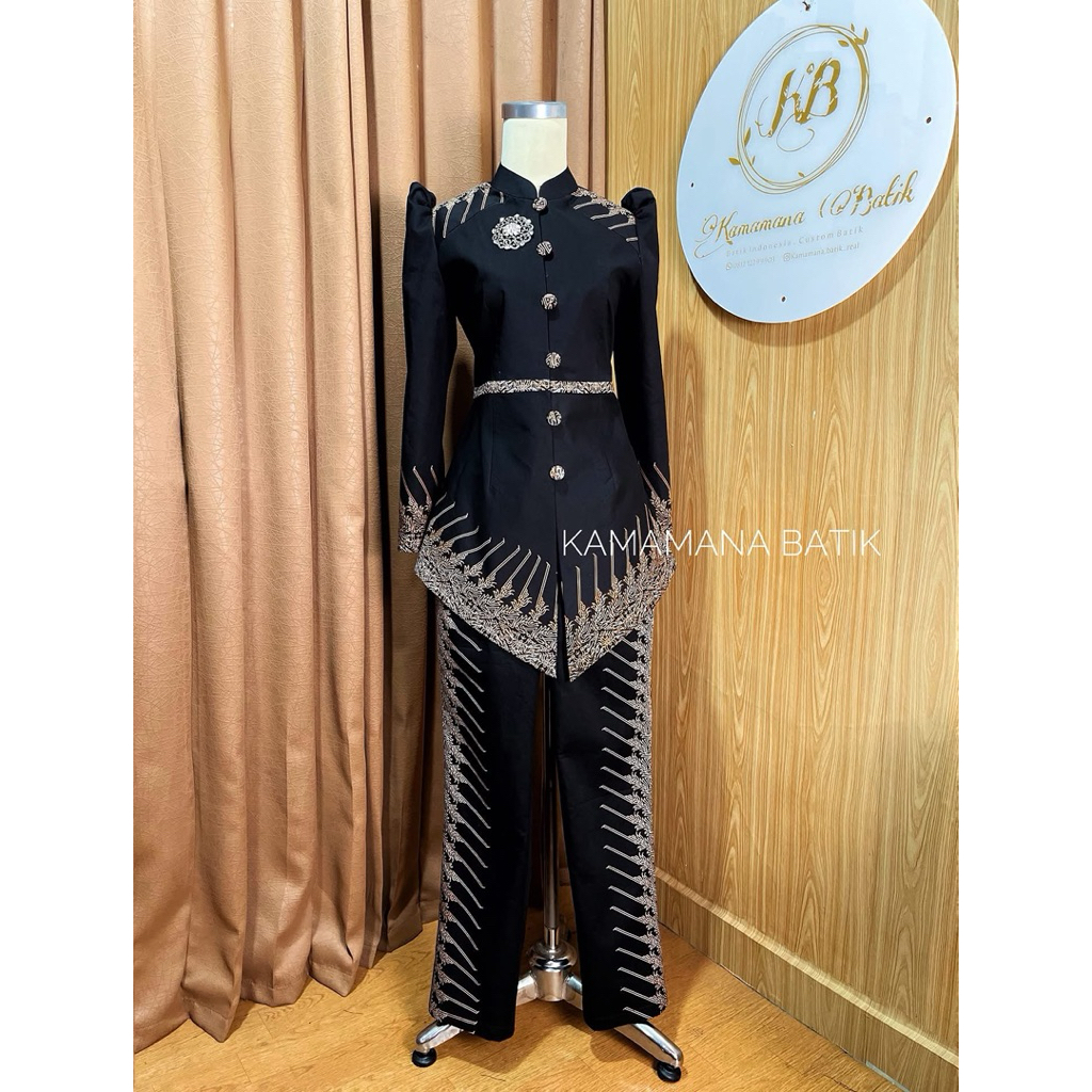 Setelan Batik Modang Katun Premium | Stelan Batik Wanita Mewah