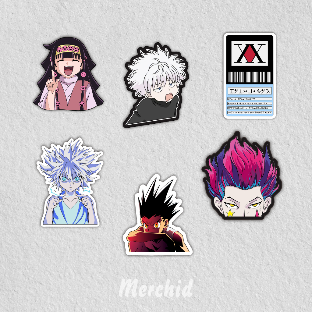 Stiker case hp laptop anime hologram aesthetic killua hunter x hunter