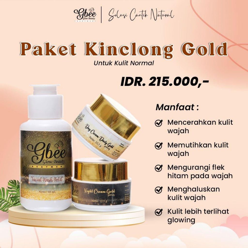 Paket Kinclong Gold || Skincare Gbee glow