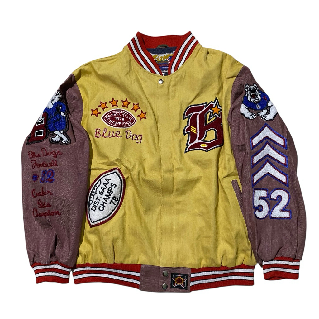 Jeff hamilton racing collection forrest park blue dogs varsity jacket