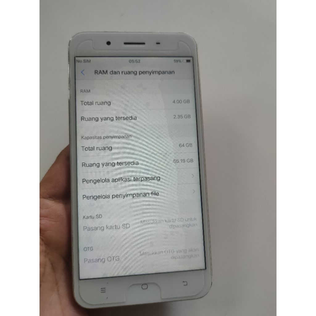 Vivo Y65 4/64 Minus Dikit