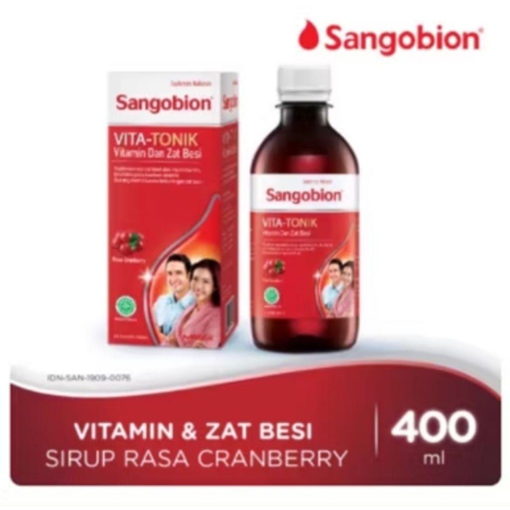 Sangobion Sirup Vita-Tonik Vitamin dan Suplemen Zat Besi 250ml/400ml