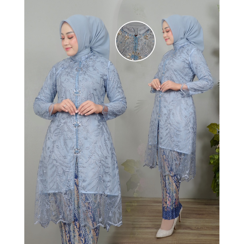 kebaya set bahan tile bordir set kebaya busuk tile kebaya kondangan bahan tile setelan kebaya tile b