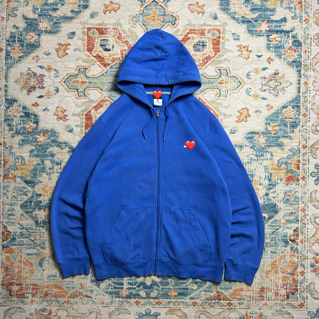 Zip hoodie Centang Biru