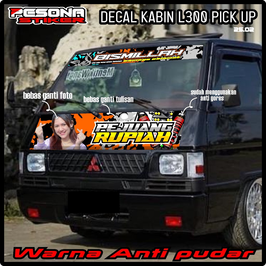 SATU SET KABIN DEPAN MOBIL L300+ KACA DEPAN BISMILLAH BEBAS REQUEST PS 02