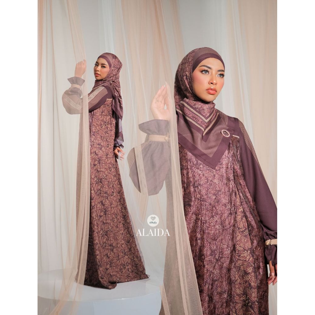DRESS HIJAB PRINTING ALAIDA DRESS BY SHKATA
