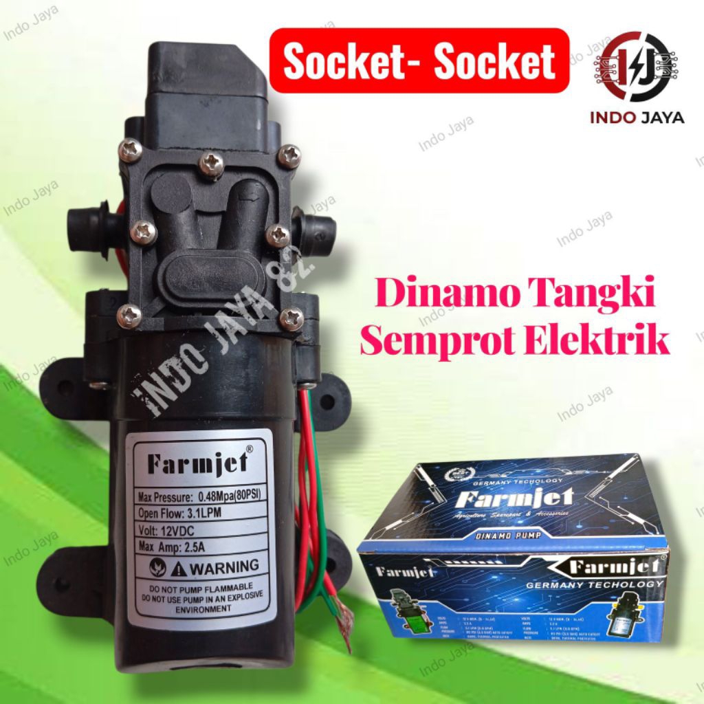 Dinamo Tangki Semprot Elektrik Dinamo Pompa DC 80PSI Dinamo Teng Semprot