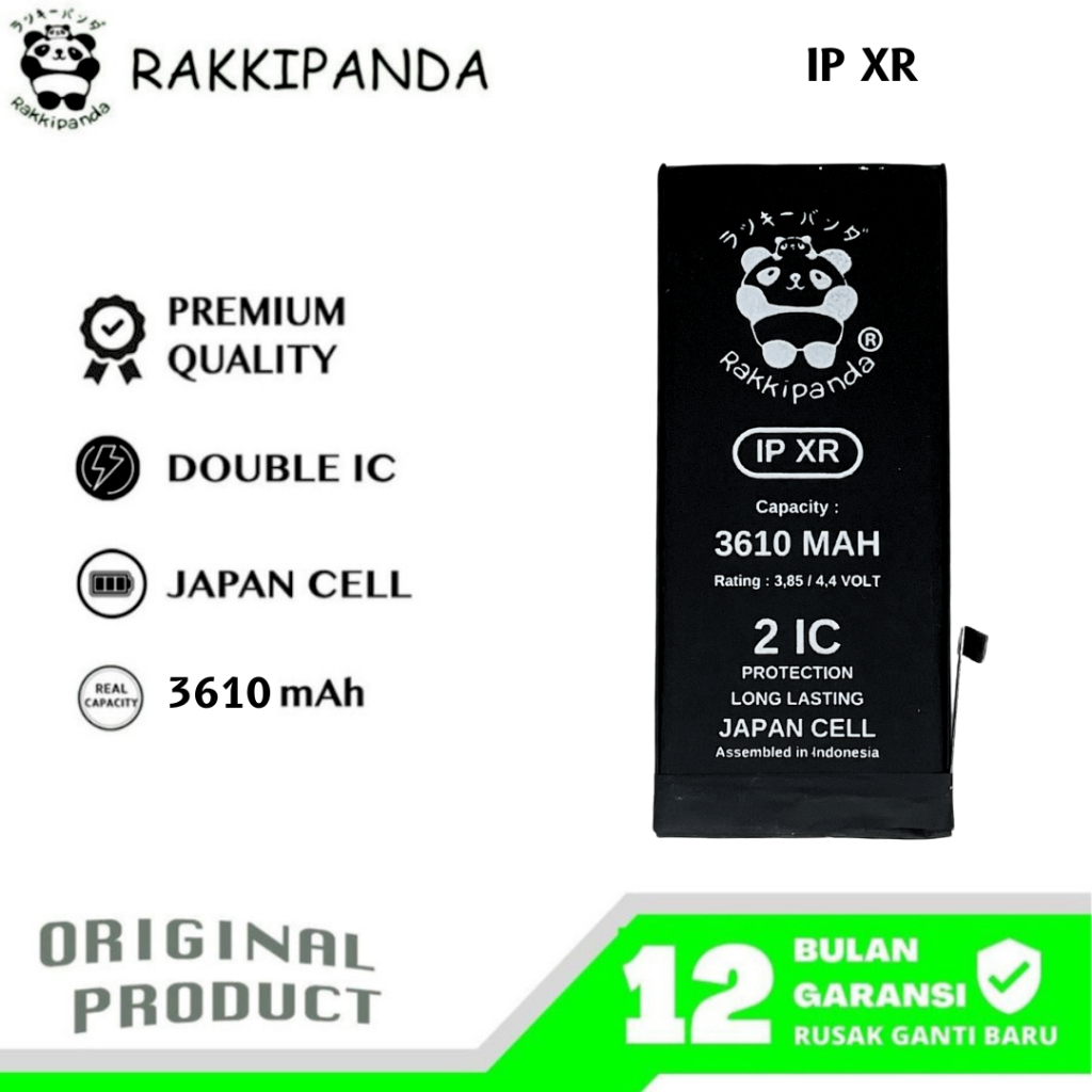 RakkiPanda - IP XR Batre Batrai Baterai