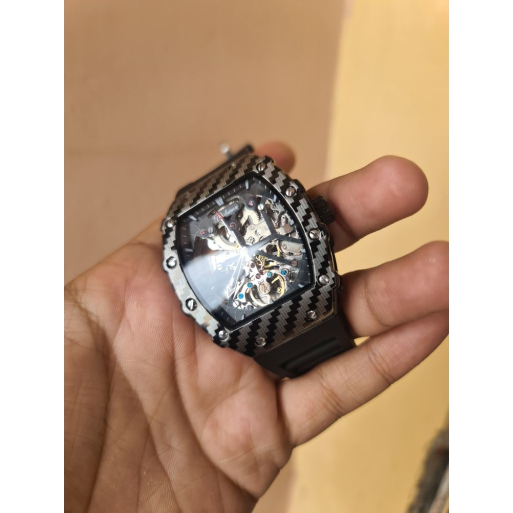 jam tangan automatic tourbillon skeleton