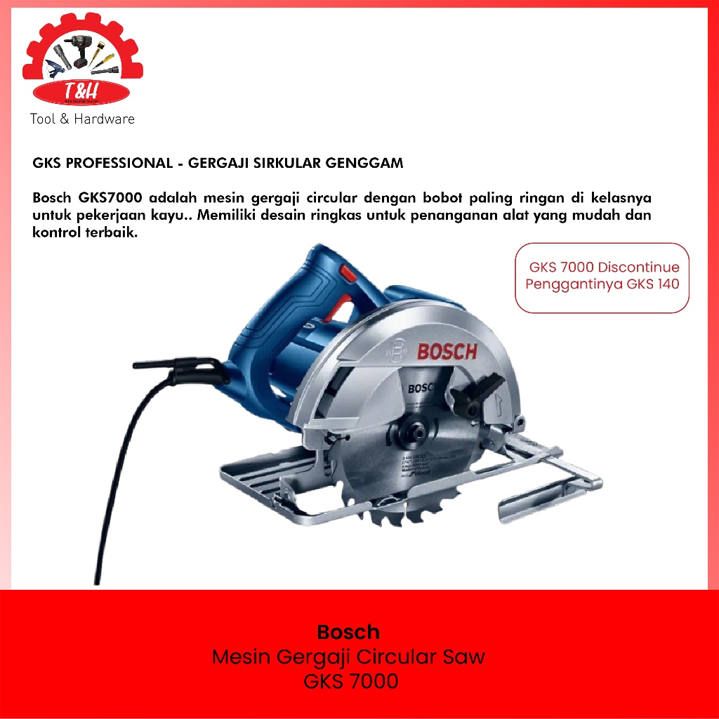 Bosch GKS Circular Saw 7000 / Mesin Gergaji Sirkular Genggam / GKS 140
