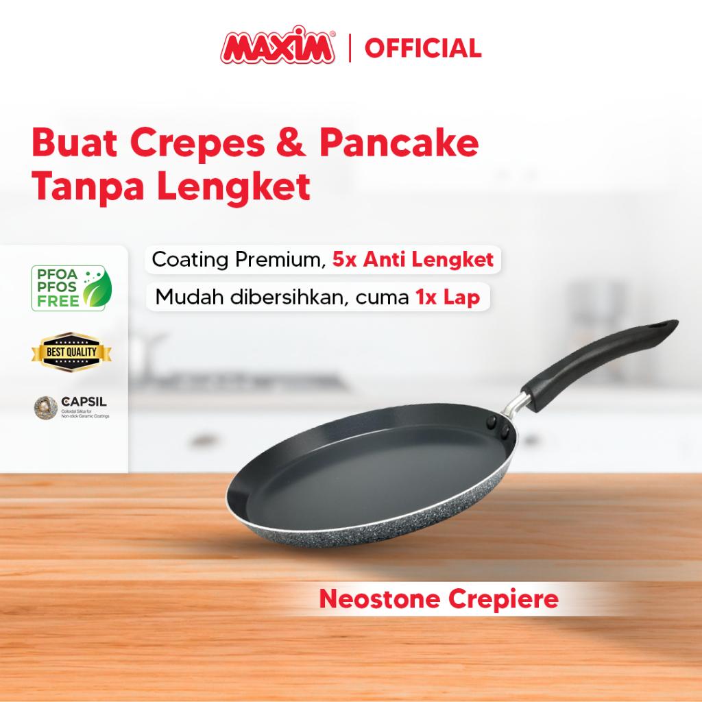 Maxim Neostone Wajan Ceramic Anti Lengket 25cm Crepiere