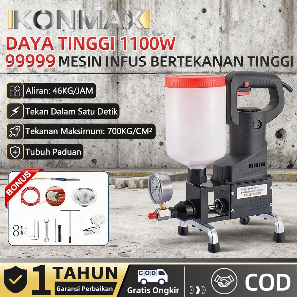 KONMAX99999 mesin grouting tekanan tinggi 1100W mesin grouting busa poliuretan grouting cairan water