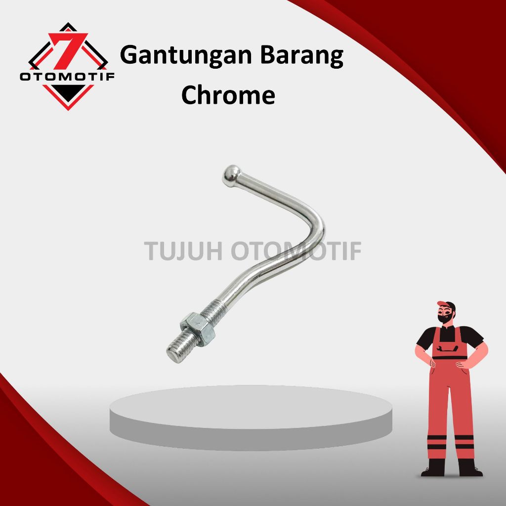 Gantungan Barang Motor Supra Revo Karisma Astrea Blade Chrome Kait Cantolan Hook Mur Baut 10