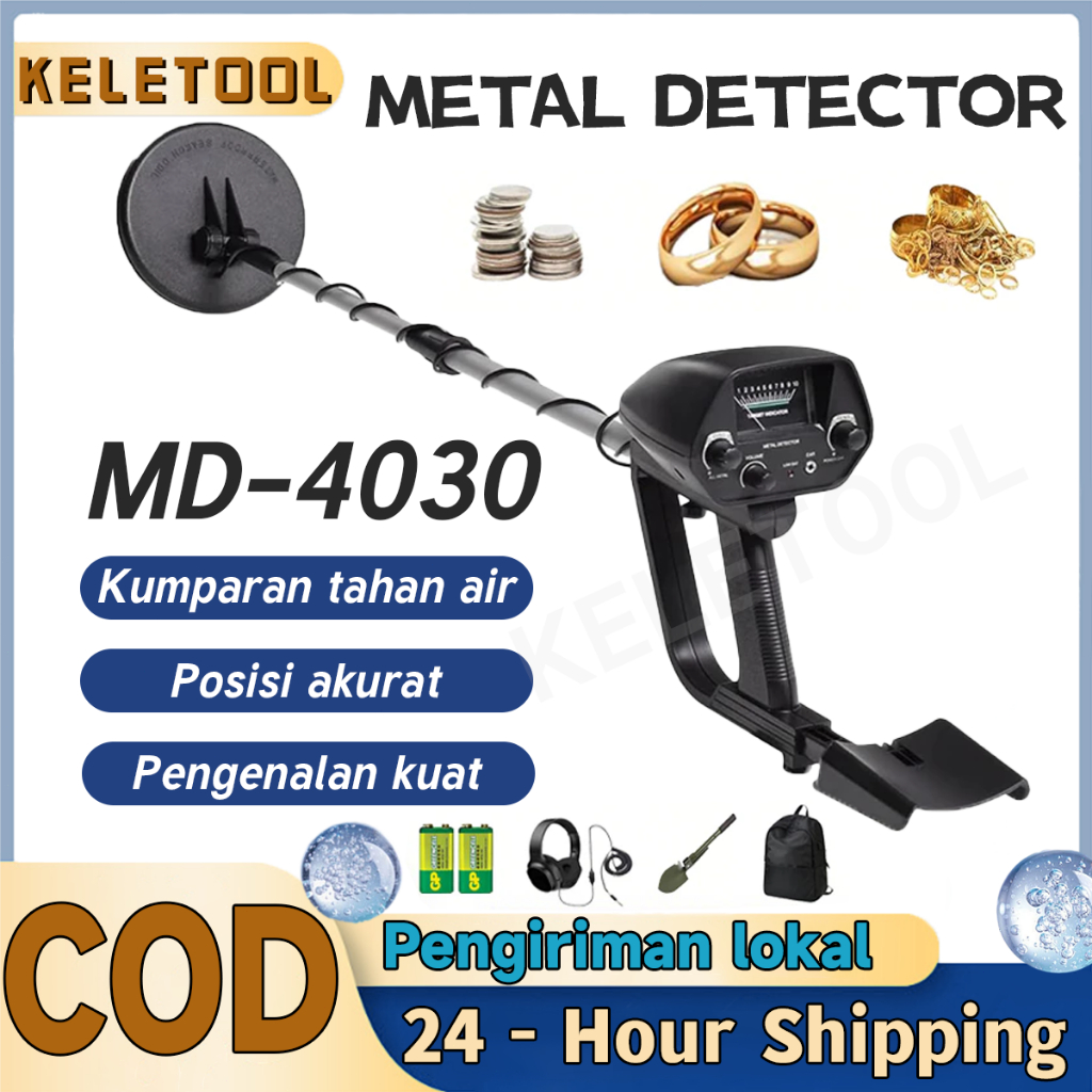 MD-4030 Dalam Tanah Alat Pendeteksi Logam Bawah Metal Detector Tahan Air Alat Joystick yang dapat di