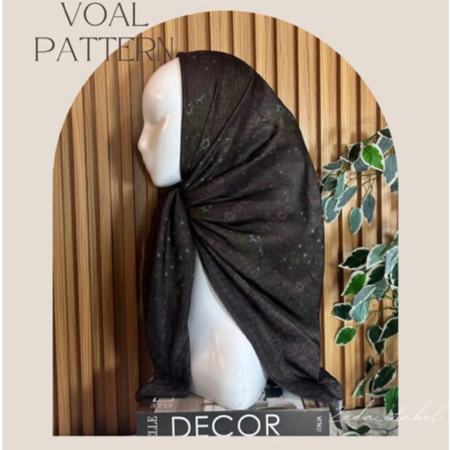 ZADA Pattern voal. Voal Pattern. Hijab segi empat motif