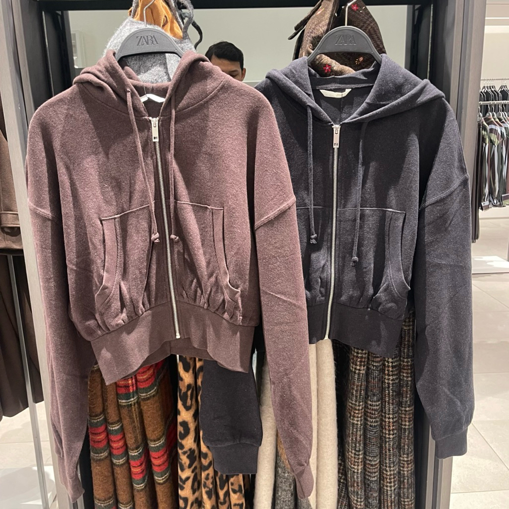 Hoodie Zipper ZARA Women jastip (jasa titip)