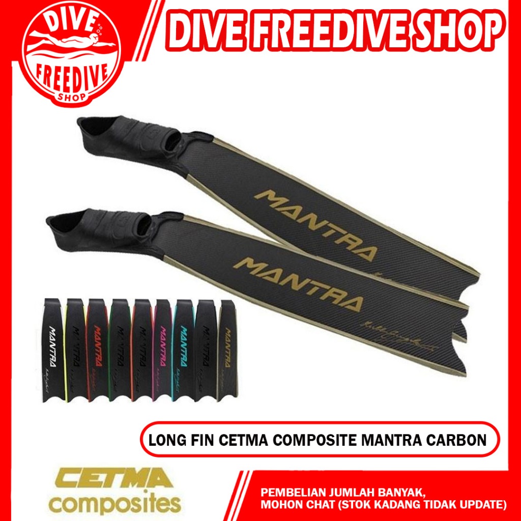 Long Fin Cetma Composites Mantra Carbon Fins Kaki Katak Panjang Karbon Freediving Freedive Spearfish