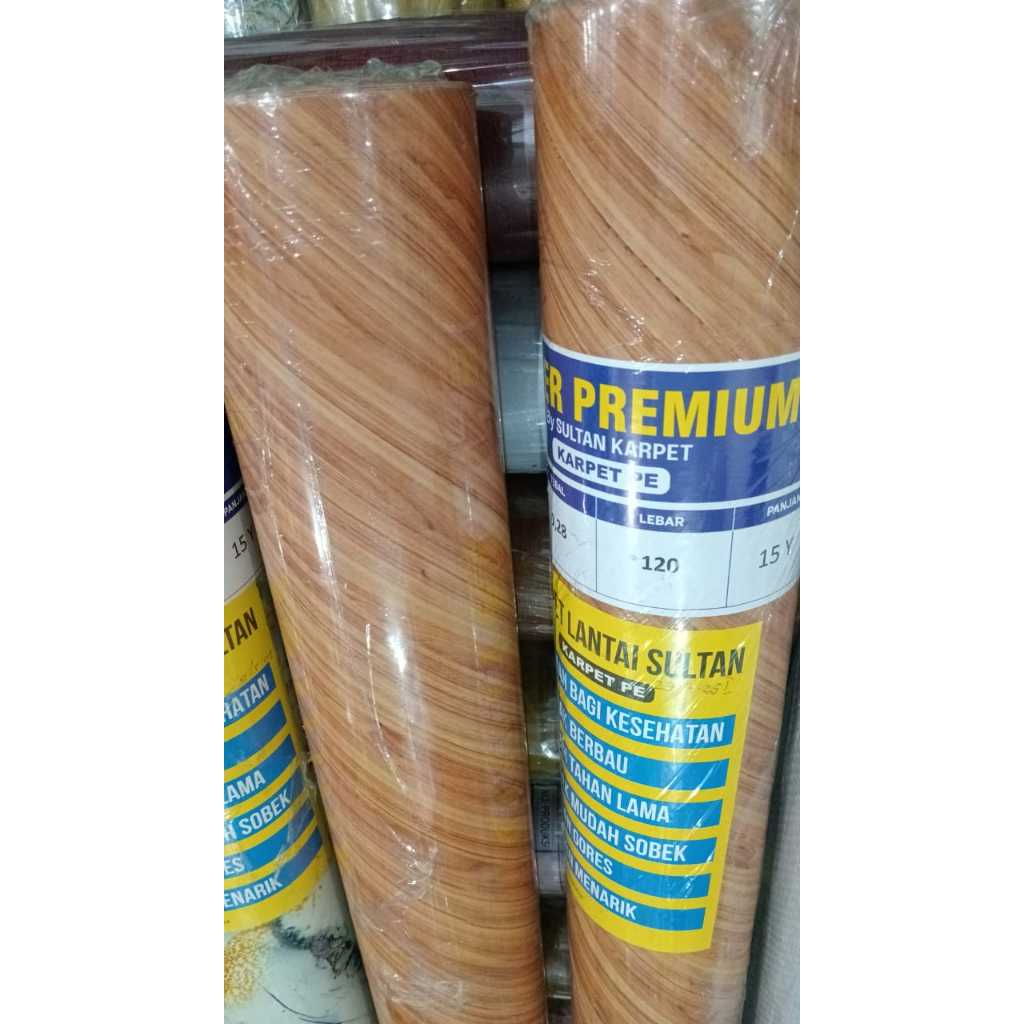 ZUPER PREMIUM Karpet Plastik Lantai Vinyl Tebal Meteran atau ROLL LEBAR 1,2 M