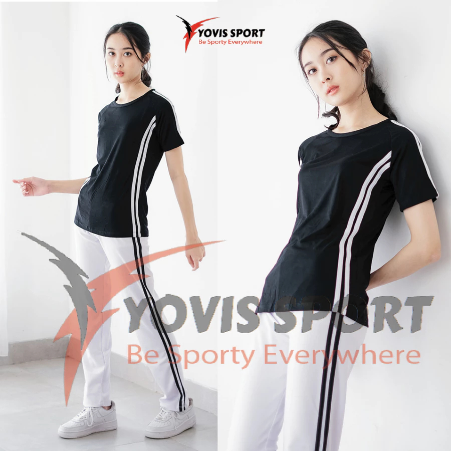 Baju senam olahraga Yovis Sport/ atasan pendek