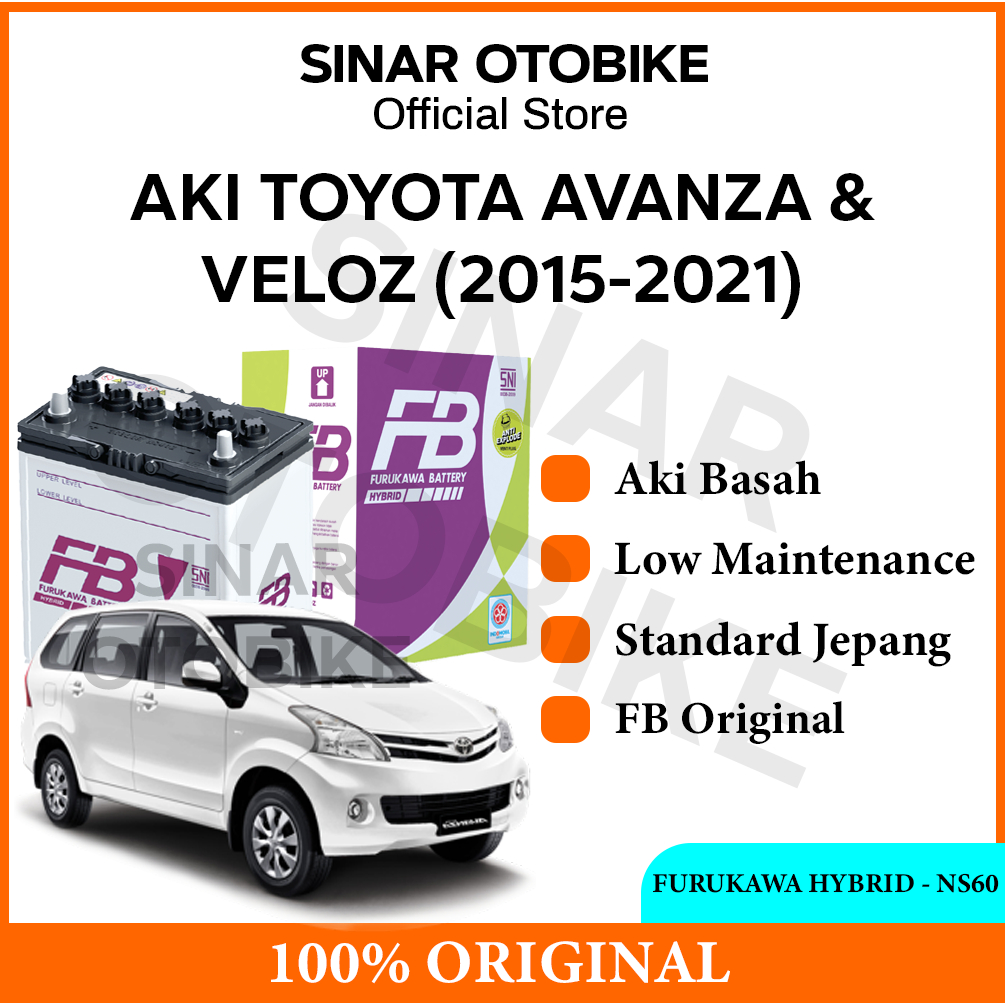 AKI AVANZA VELOZ FURUKAWA BATTERY HYBRID BASAH NS60 45AH