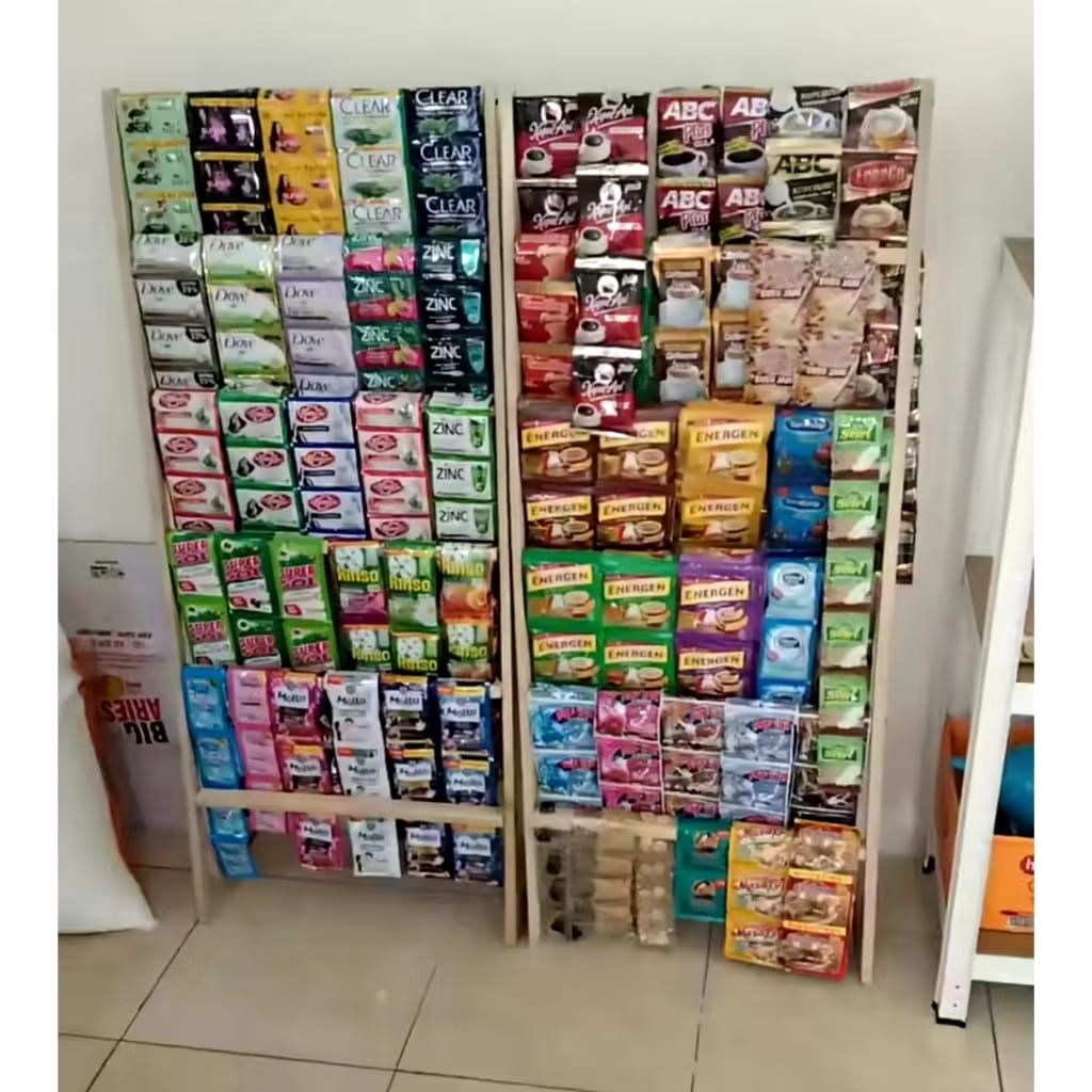 Rak gantungan jajan/kerudung Rak gantungan 4 susun palang bulat