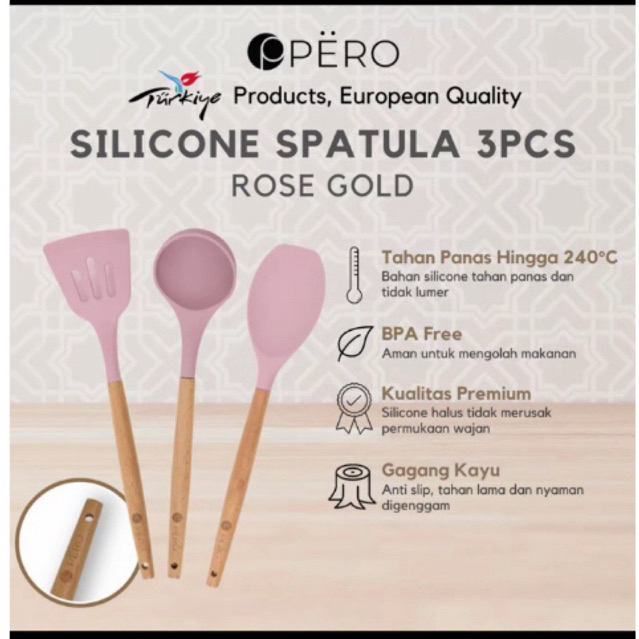 Pero silicone spatula 3pcs / set spatula silicone