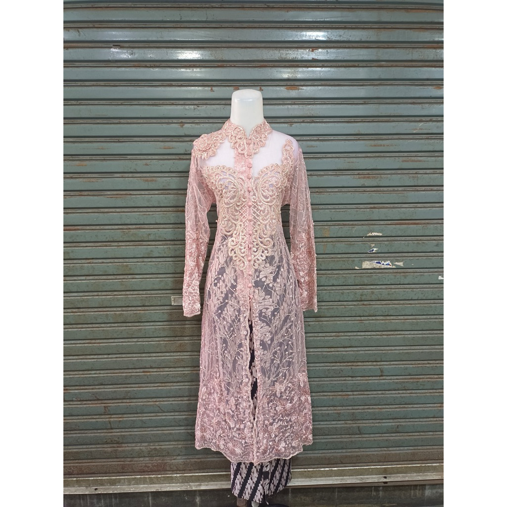 kebaya pengantin sanghai rosegold