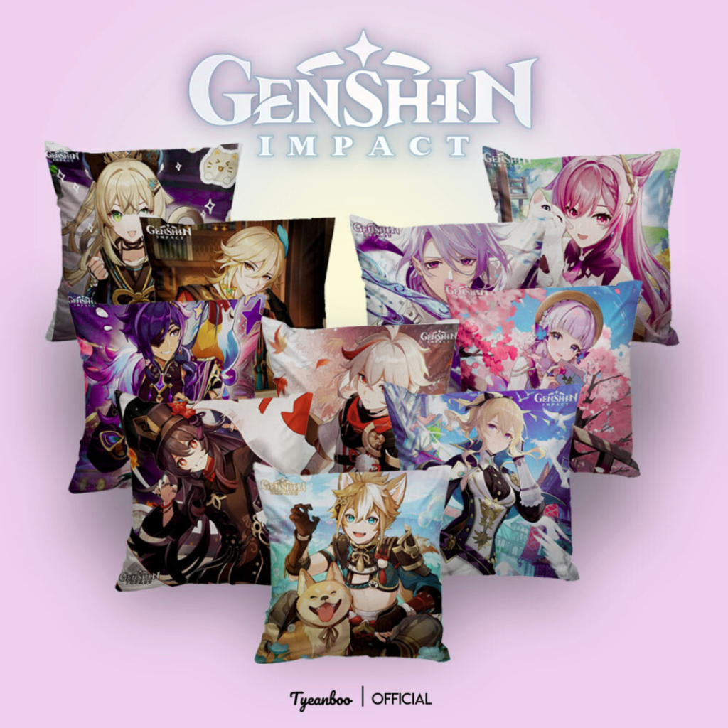 Bantal GOROU, HU TAO, JEAN, KAEDEHARA KAZUHA, KAEYA, KAMISATO AYAKA, KAMISATO, KAVEH, KEQING, KIRARA