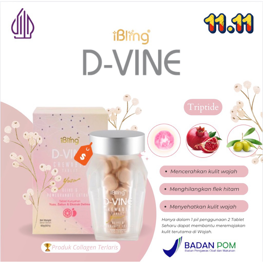 DVINE Kolagen Anti Aging Terbaru Ecer 30 Butir