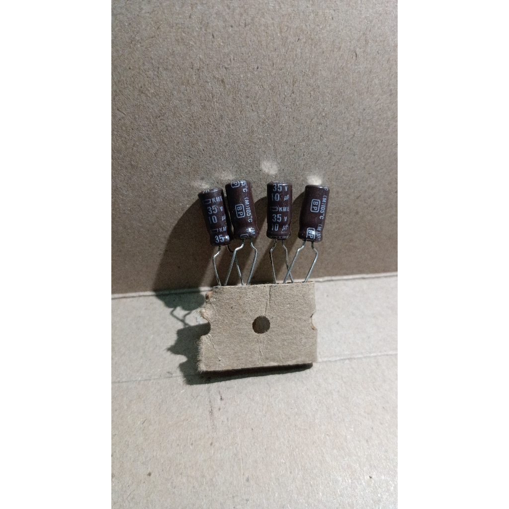 6248 kapasitor elco 10uf 10 uf 35v 35volt 35 volt bp bipolar nonpolar