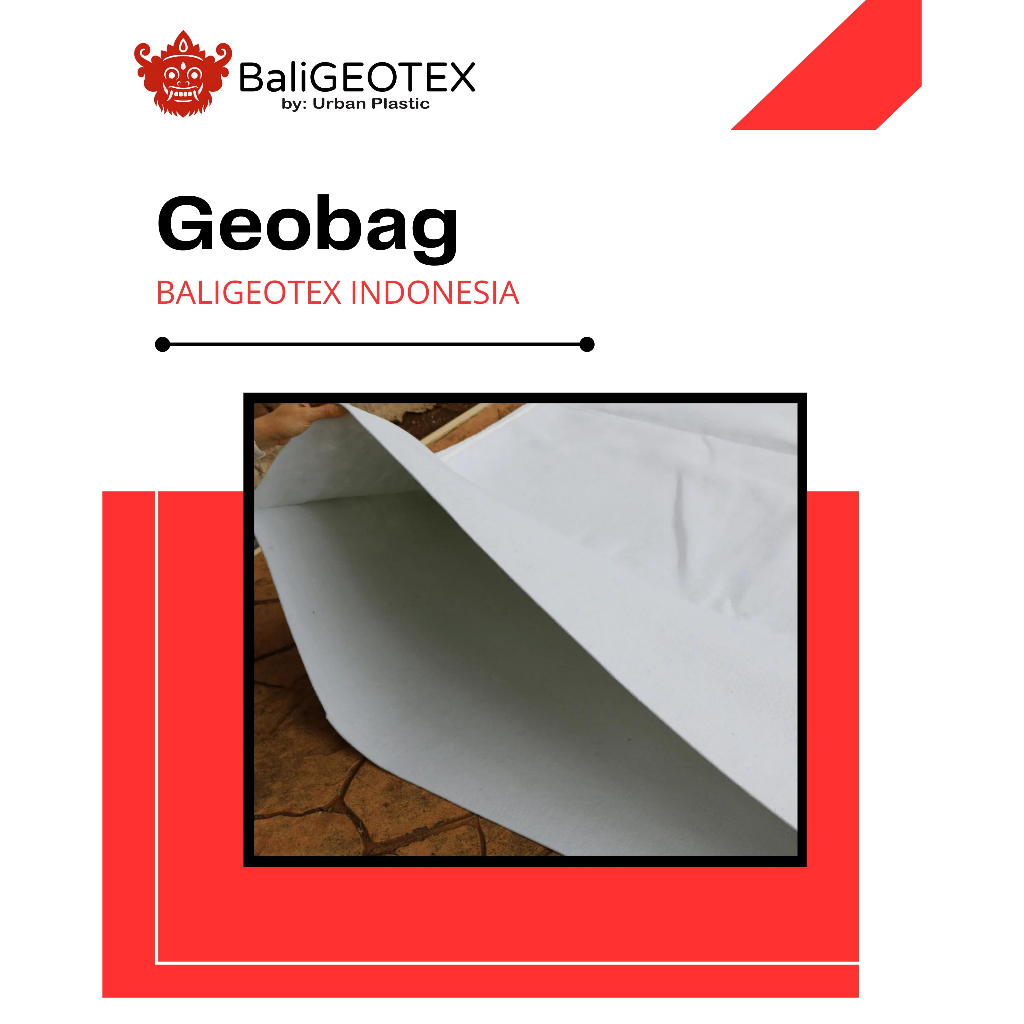 Kantong Geobag Pencegah Banjir | Sandbag Geotextile Non Woven PET 300gsm ukuran 50x70cm BaliGEOTEX