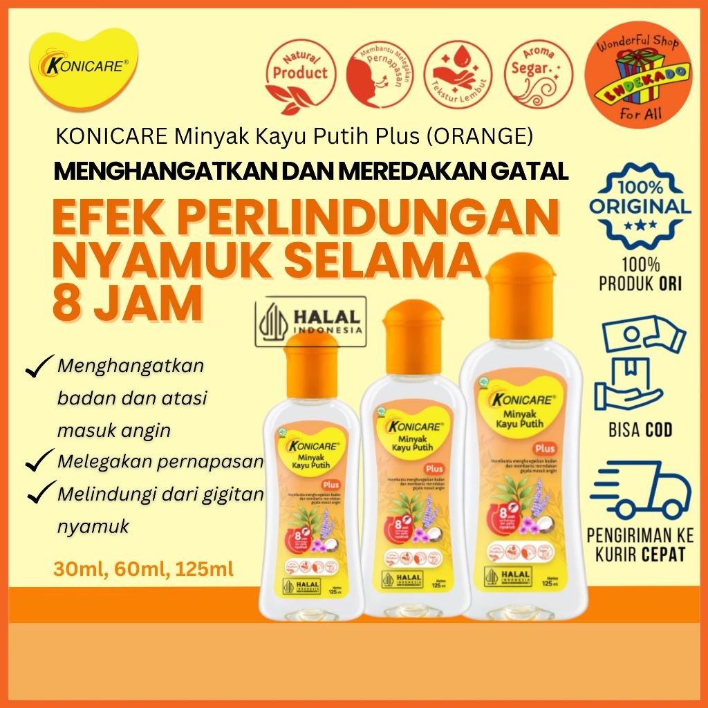 KONICARE Minyak Kayu Putih Plus KONICARE (Orange) | Minyak Kayu Putih Bayi