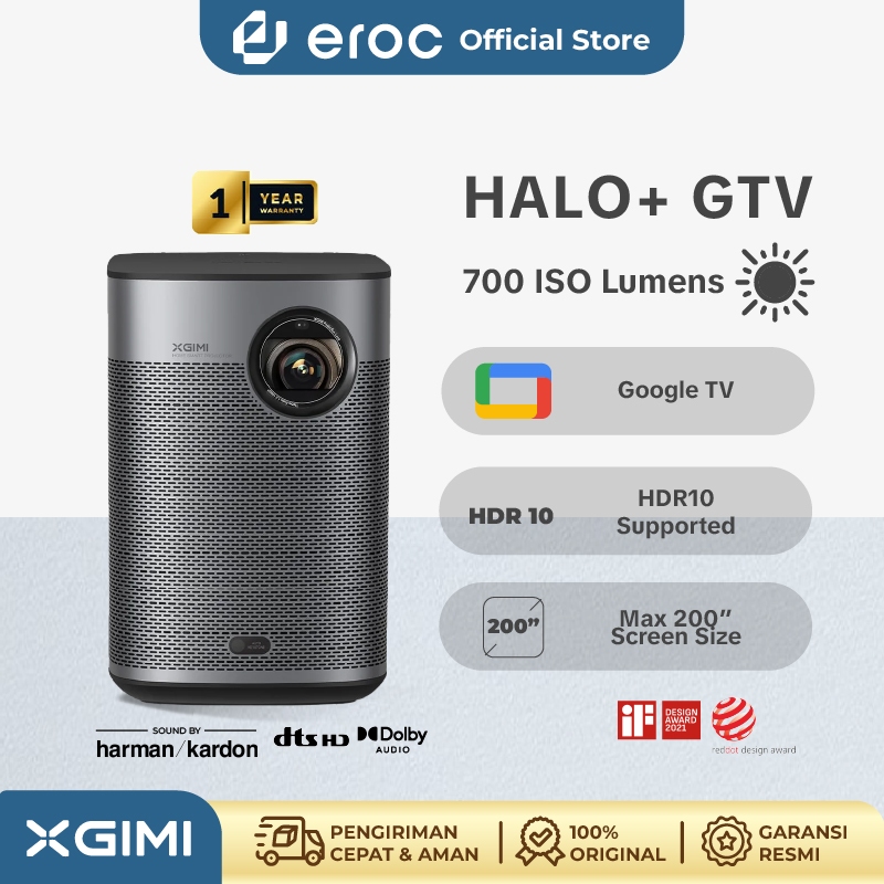 XGIMI Halo+ Ultra - DLP Smart portable Projector - 700 ISO Lumens - HDR10