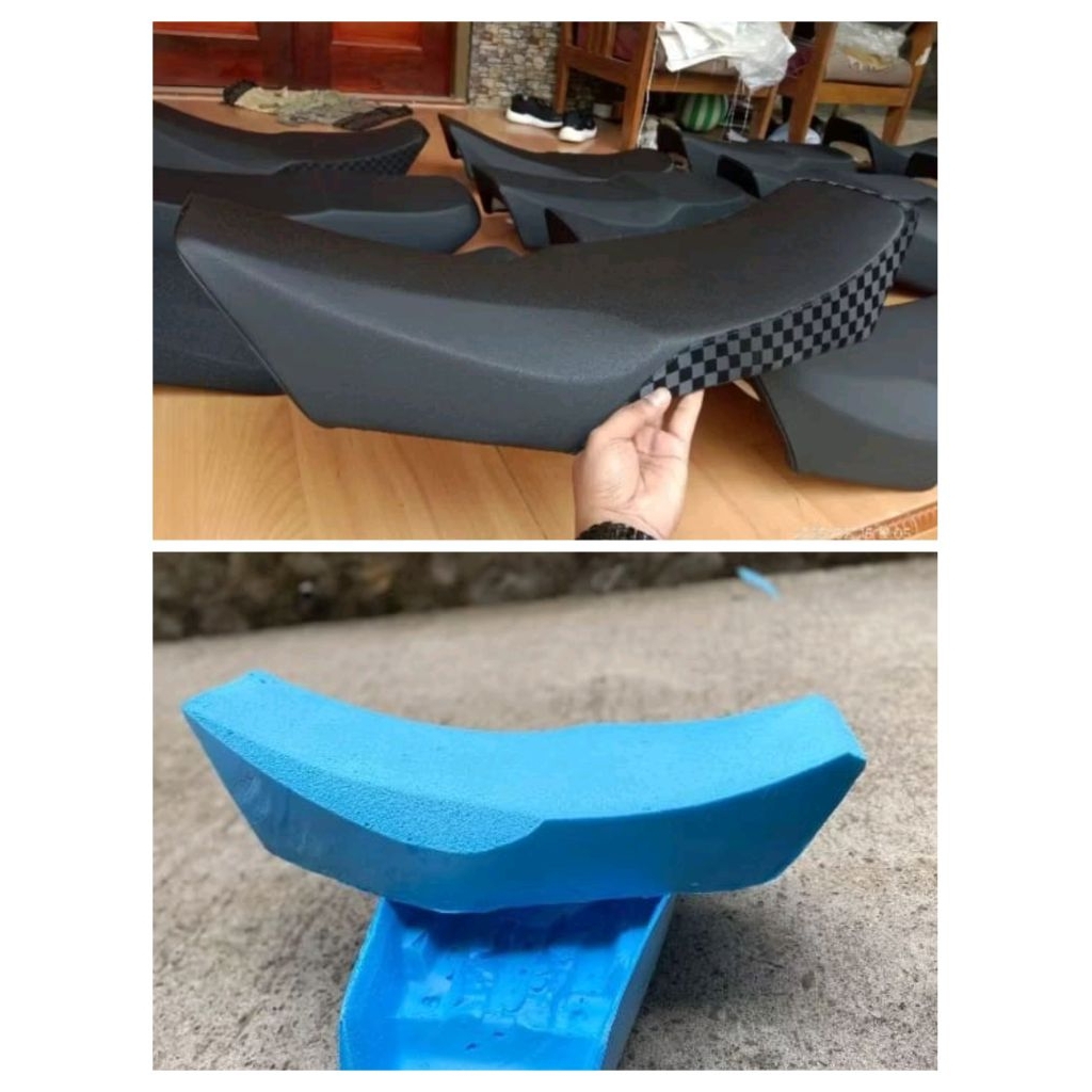 Busa biru jok rx king perahu bahan anti gembos - Spon jok rx king coak paha custom