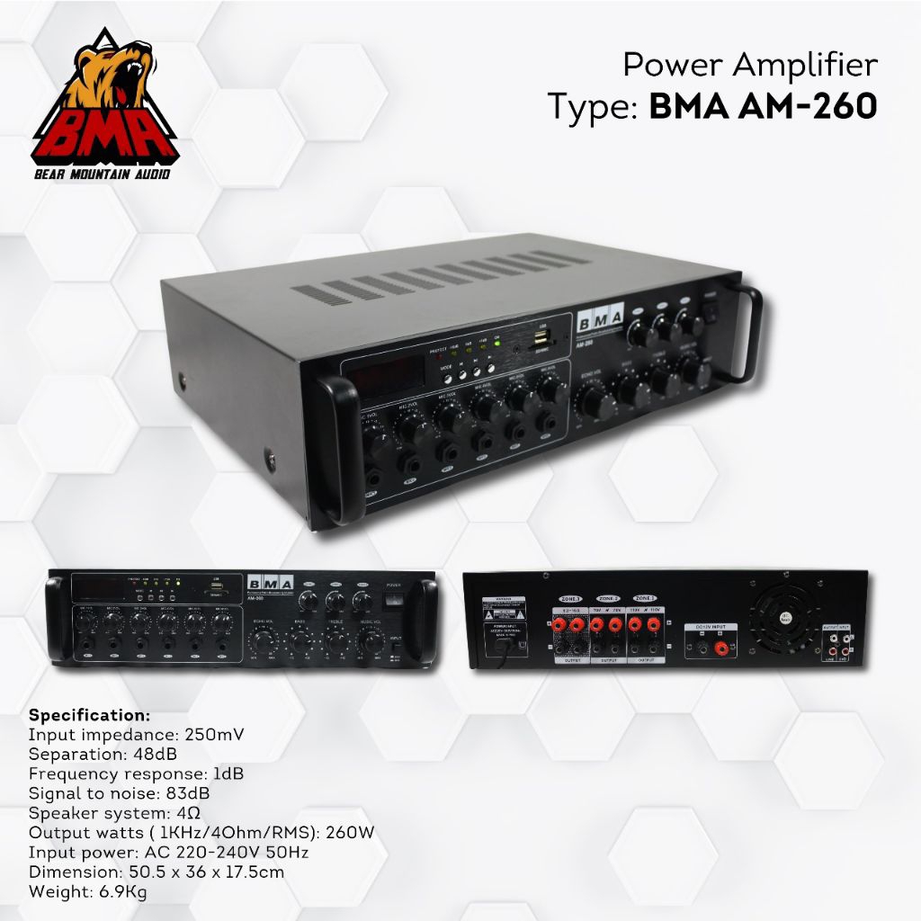 POWER AMPLIFIRE BMA AM-260 / BMA AM-260 / AMPLIFIRE BMA