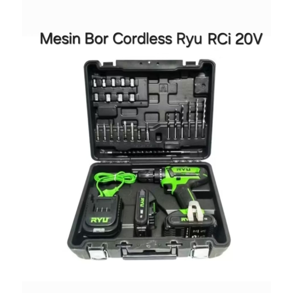 Mesin Bor Cordless Ryu RCi 20V / Mesin Bor Baterai Ryu RCi 20V Original