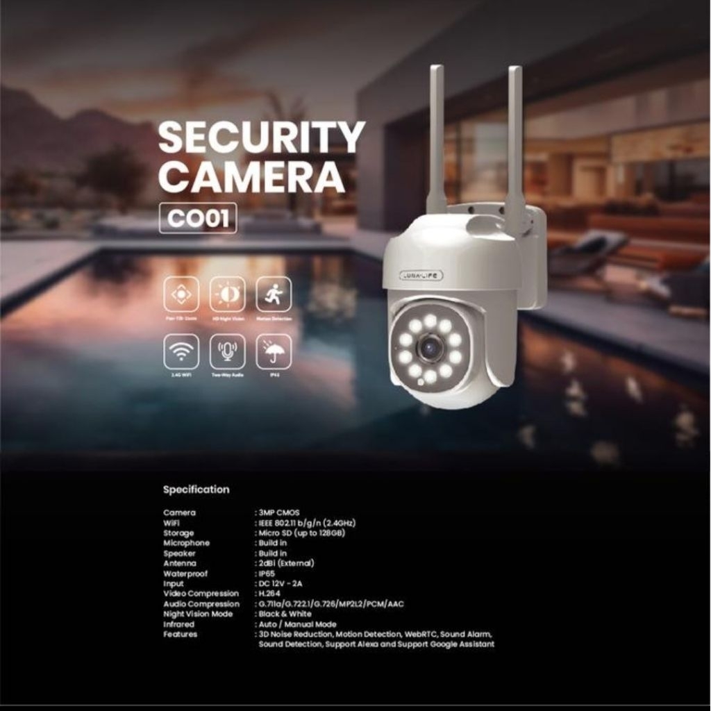 Smart Home CCTV IP Cam Security Luna Life CO-01
