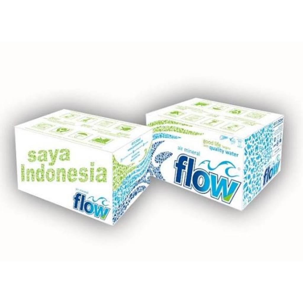 1 DUS AIR MINERAL FLOW gelas NETTO 48 PCS X 150 ML murce