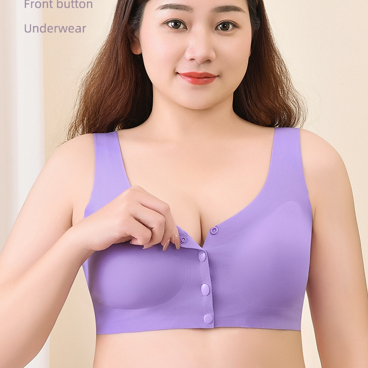 BH Jumbo Super Elastis, Kancing Depan, Premium, Tanpa Kawat, Anti-Jiplak, Adem