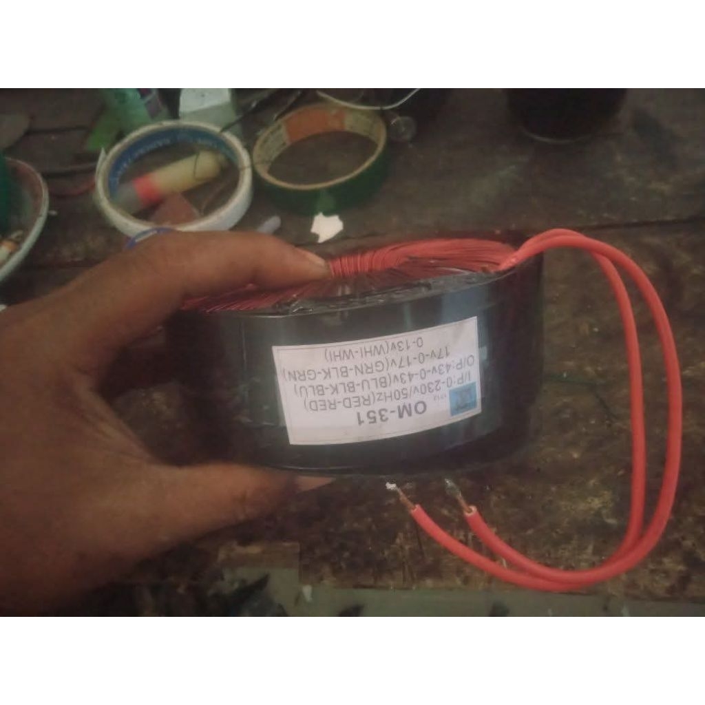 TRAFO DONAT/TOROID 5 AMPER CT 45 - 18 EXTRA 13v.. TRAFO 5 AMPER RASIO BALAP