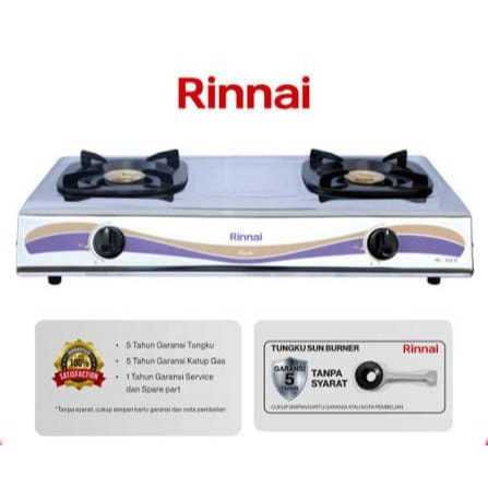 Rinnai Kompor Gas - RI-522E Silver [2 Tungku]