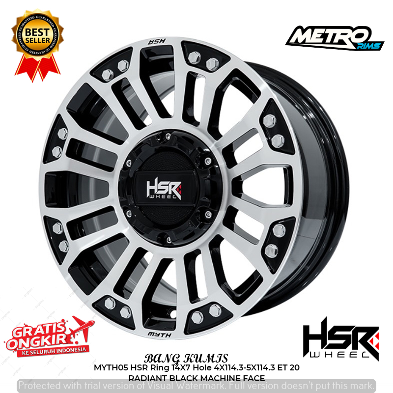 VELG RACING HSR RALLY LOCK RING 14 UNTUK MOBIL FUTURA L300 GRAND MAX-METRO RIMS